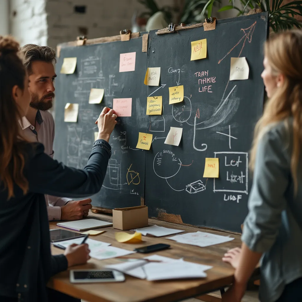 Equipo diseñando estrategia de crecimiento